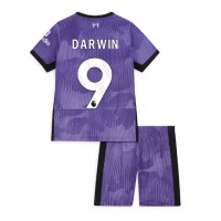 Camiseta Liverpool Darwin Nunez #9 Tercera Equipación Replica 2023-24 para niños mangas cortas (+ Pantalones cortos)